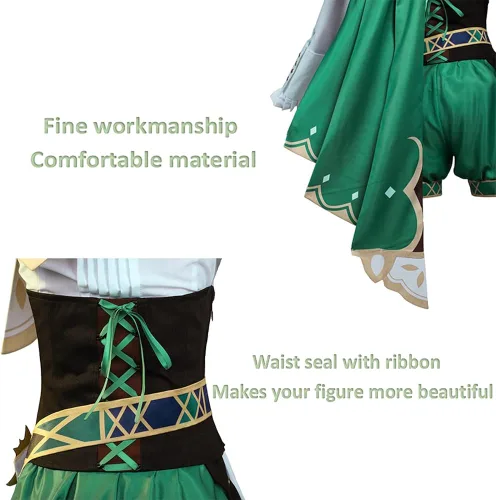Vista 5 de Genshin Impact Venti - Disfraz de cosplay para adultos uniforme de Barbatos para Halloween Navidad mascarada