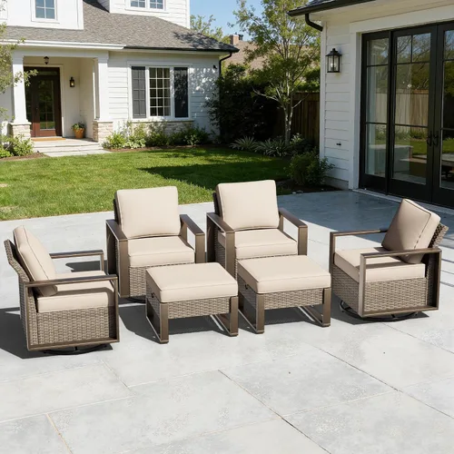 Vista 56 de Sofá de Mimbre Metálico para Patio de 75", Sofá Sillón de Ratán para Exteriores de 3 Asientos para Todo Tipo de Clima con Cojines Premium