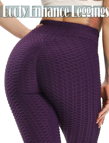 Vista 136 de SEASUM - Pantalones de yoga de cintura alta para mujer, con control de abdomen y realce de glúteos, leggings favorecedores para entrenar y correr