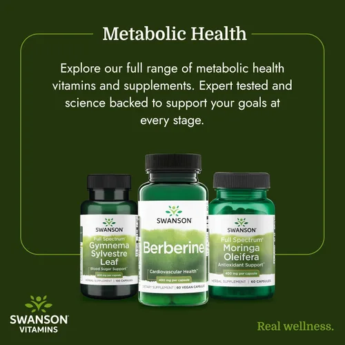 Vista 6 de Swanson Suplemento de berberina - 400 mg cada uno, 60 cápsulas - Berberina HCl con apoyo general para el bienestar