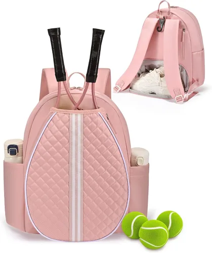 Vista 24 de Mochila de tenis Sucipi, mochila de tenis acolchada con bandolera cruzada, bolsas para raquetas de tenis resistentes al agua para mujeres y hombres