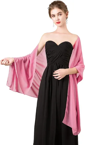 Vista 13 de Chales/mantones de gasa suave para vestidos, accesorios de mujer