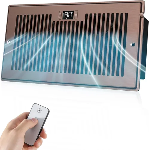 Vista 10 de BIOWIND Ventilador silencioso de refuerzo de registro se adapta a agujeros de registro de 4" x 10", ventilador de salida de aire acondicionado de 10