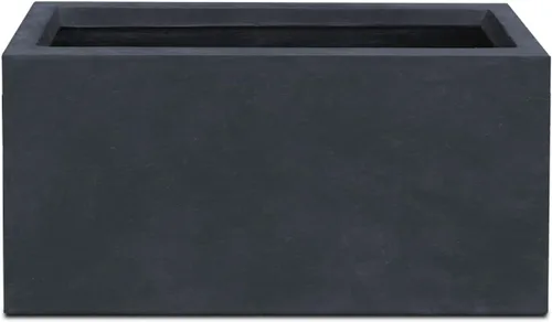Vista 26 de Kante Macetero rectangular de hormigón de 23.2 pulgadas de largo, macetas grandes para interiores y exteriores con orificio de drenaje y tapón