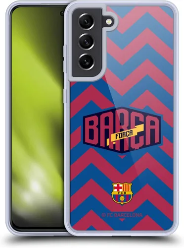 Vista 16 de Head Case Designs Officially Licensed FC Barcelona Logo and Pattern Forca Barca Gel Case [Military Grade Protection] Compatible with Samsung Galaxy