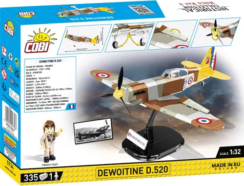 Vista 9 de COBI Colección Histórica Segunda Guerra Mundial Dewoitine D.520 Plane