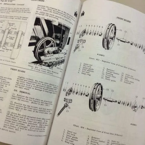Vista 9 de Manual de taller internacional de reparación de tractor sobre orugas T9 Td9 Td9 completo Ihc