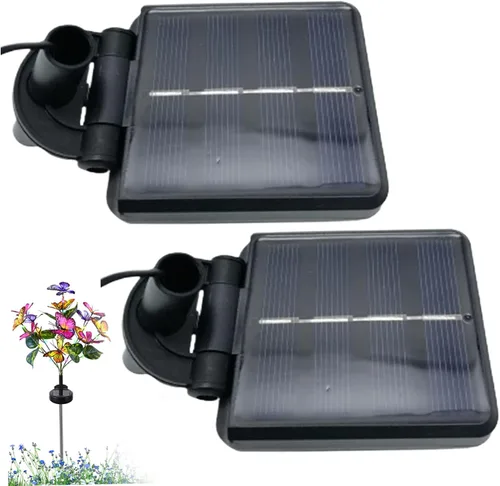 Vista 2 de 2 piezas de repuesto de luz solar de 2.5 x 3 pulgadas, parte superior de repuesto de luz solar con caja de batería impermeable con sensor para tapas