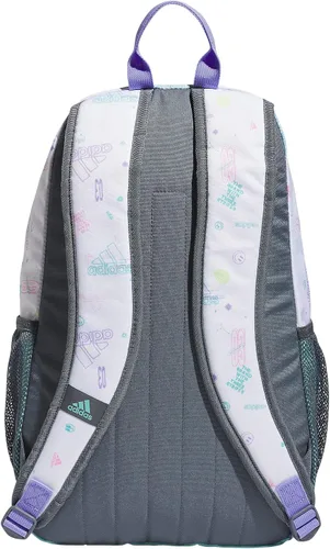 Vista 5 de adidas Mochila Young BTS Creator 2, Icon Brand Love BlancoFlash Aqua AzulPúrpura Claro, Mochila Creator 2