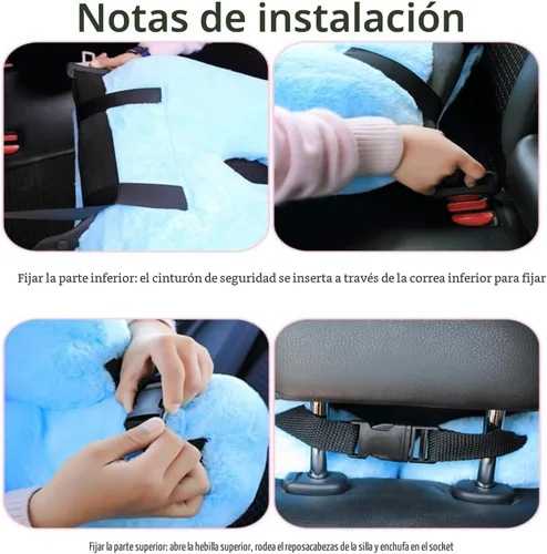 Vista 5 de FHSGGP Almohada de viaje Almohada de coche para niños La ayuda para dormir para adultos y niños en viajes por carretera Almohada de viaje para niños