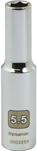 Vista 7 de Herramientas Dinámicas d003204 1/4" Drive 6 Punto Metric Socket con 4 mm Deep de longitud