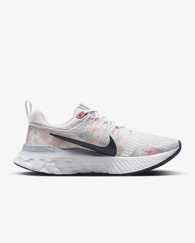 Vista 2 de Nike React Infinity 3 Premium - Tenis de correr para mujer (FD4151-100, blancoazul marino medianoche-tinte platinado)