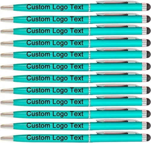Vista 11 de Bolígrafos personalizados con nombre, icono, logotipo, texto, bolígrafo personalizado con lápiz capacitivo para iglesia de negocios, 100