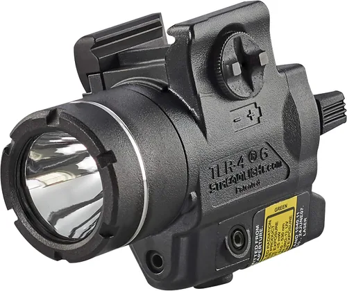 Vista 3 de Streamlight 69247 TLR-4G Luz táctica compacta de 160 lúmenes montada en riel para armas con láser de puntería verde integrado para H&K USP