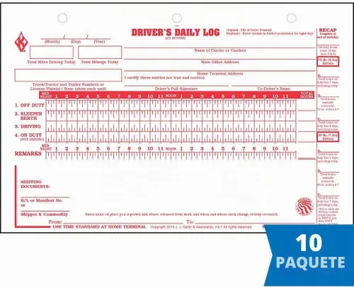 Vista 2 de J. J. Keller - Registro diario duplicado de lujo, 8.5 x 5.5 pulgadas
