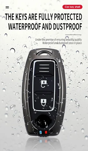 Vista 8 de ontto Funda para llavero compatible con Nissan Altima Rogue Sentra Pathfinder Frontier Maxima, Negro -, Negro