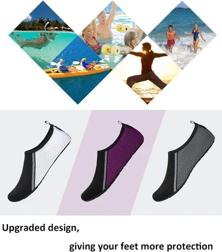 Vista 7 de Zapatos acuáticos para hombre y mujer, de secado rápido, para playa, piscina, natación, buceo, surf, deportes acuáticos, caminar, yoga