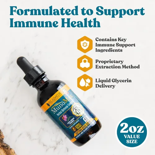 Vista 7 de Rejuvica Health MunoMax Gotas líquidas de apoyo inmunológico Equinácea, saúco, astrágalo, reishi y sello de oro Apoya la defensa inmune diaria