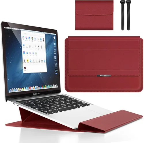 Vista 11 de 13 14 Inch Laptop Sleeve Case Waterproof Leather Case with Adjustable Stand Compatible with MacBook Air/Pro 13-13.3 inch / 2021 Mac MacBook 14inch