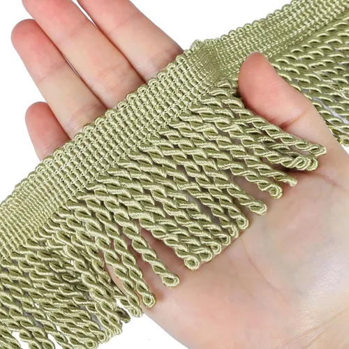 Vista 8 de Cortina de flecos de lingotes de 5 yardas/2.5 pulgadas, adornos de tela con flecos para el hogar, accesorios de costura para manualidades, ropa