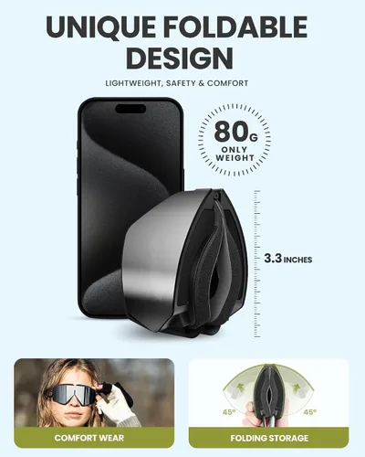Vista 2 de OutdoorMaster Seagull - Gafas de motocross, gafas de motocicleta, gafas plegables para cuatrimoto para hombres, mujeres y jóvenes