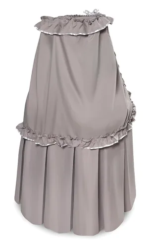 Vista 2 de Badger Basket Moisés Empress para bebé y cama de noche con ropa de cama, almohadilla y cesta de almacenamiento, gris/blanco