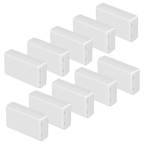 Vista 22 de LeMotech Caja de proyectos 10 piezas de plástico ABS, caja de conexiones eléctricas pequeña para electrónica, color blanco 1,97 x 1,10 x 0,59
