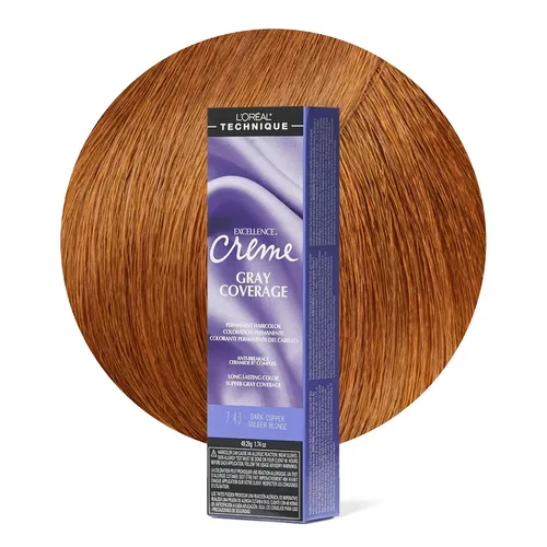 Vista 25 de L'Oréal Technique Excellence Crème Permanent Hair Color Long-Lasting Hair Dye Rich Formula with No-Drip Application Superb Gray Coverage For