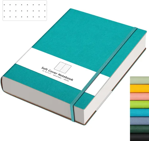 Vista 28 de AHGXG Cuaderno de papel cuadriculado - Cuaderno de papel de cuadrícula tamaño A4 grande 8.5''×11'', 320 páginas de diario grueso, papel cuadriculado
