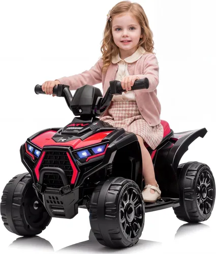 Vista 10 de ATV eléctrico para niños - Quad de 6 V y 4 ruedas con luces y música Azul