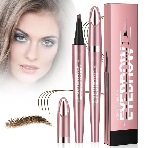 Vista 8 de Lápiz de cejas impermeable para microblading, 2025 NUEVO Lápiz mágico para cejas, lápices de cejas para mujeres con 4 puntas, crea cejas de aspecto
