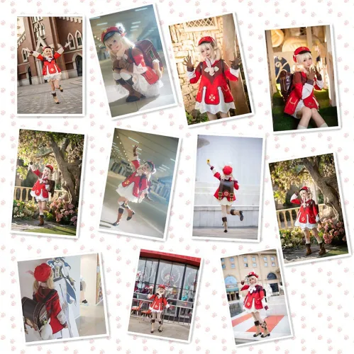 Vista 5 de BIUTEY GenshinCosplay Uniforme Klee vestido de todos los personajes Cosplay traje Halloween Hu Tao disfraz