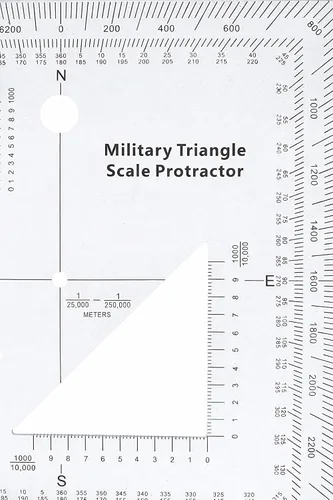 Vista 2 de GOTICAL Lectura de mapas a escala de coordenadas UTM/MGRS militar y navegación terrestre Escala de mapas topográficos, transportador y lector