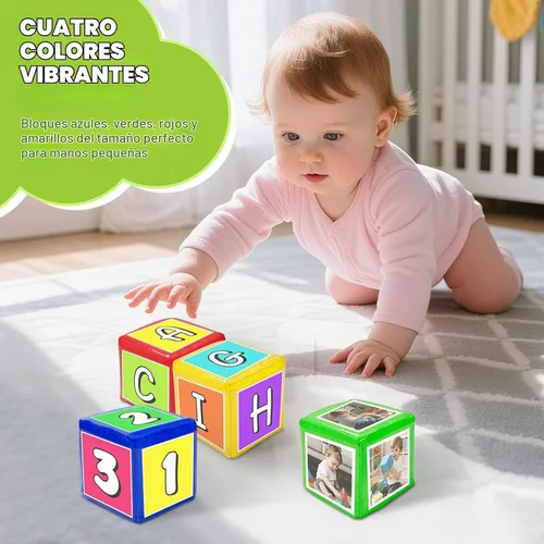 Vista 7 de Eamay Juego de 4 cubos de bolsillo para aprender, a partir de 5 meses. Juego de 2
