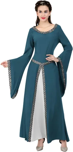 Vista 64 de Kranchungel - Vestidos renacentistas de estilo medieval/irlandés/campesino para mujer; disfraz de hada, para bailes