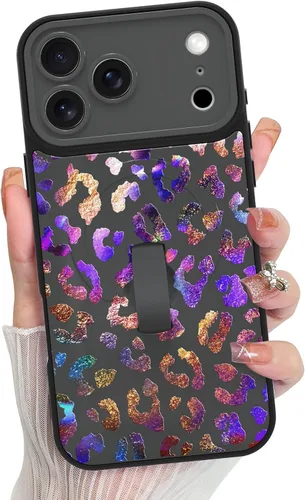 Vista 122 de KANGHAR Compatible con iPhone 17 Pro Case Spot Pattern - Negro Mancha rosada negra