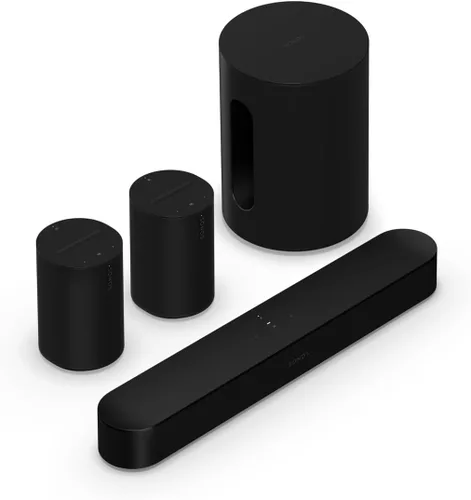 Vista 6 de Sonos Barra de sonido Beam G2 + subwoofer subwoofer, color negro