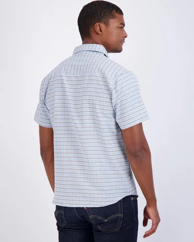 Vista 3 de Paquete de 3 camisa clásica de manga corta con botones y bolsillo frontal para hombre (disponible en tallas grandes y altas)