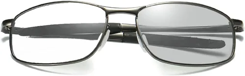 Vista 2 de Gafas de lectura fotocrómicas de transición para hombres y mujeres, gafas de sol cuadradas de decoloración para presbicia para deportes al aire libre
