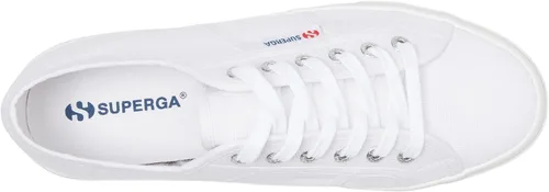 Vista 2 de SUPERGA Women's Low Lace-Up Shoes, White, 39.5 EU