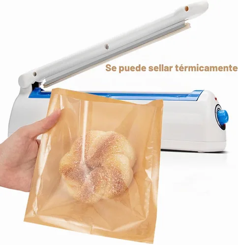 Vista 5 de Ocmoiy Bolsas de panadería termosellables con ventana, 7.1 x 7.5 pulgadas
