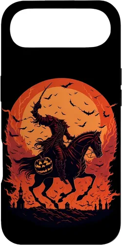 Vista 27 de Halloween Scary Pumpkin Headless Horseman Case for iPhone 17