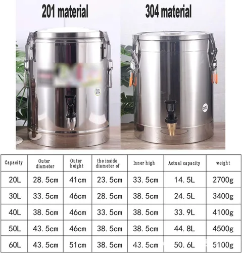 Vista 3 de Barril aislado de acero inoxidable 304, dispensador de bebidas aislado con aislamiento caliente y frío las 24 horas, uso en fiestas en el hogar