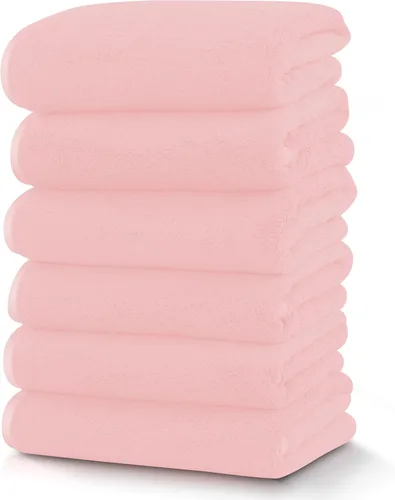 Vista 11 de TENSTARS Toallas de baño de seda con dobladillo para liquidación de baño - 27 x 55 pulgadas - Ligeras, delgadas, de secado rápido - Toalla