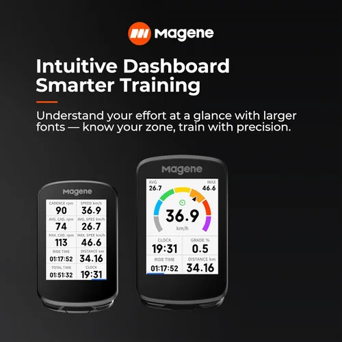 Vista 6 de Magene C506 GPS Bike Computer - Pantalla táctil a color de 2.4", navegación inteligente, WiFi rápida y Bluetooth, asistente de conducción