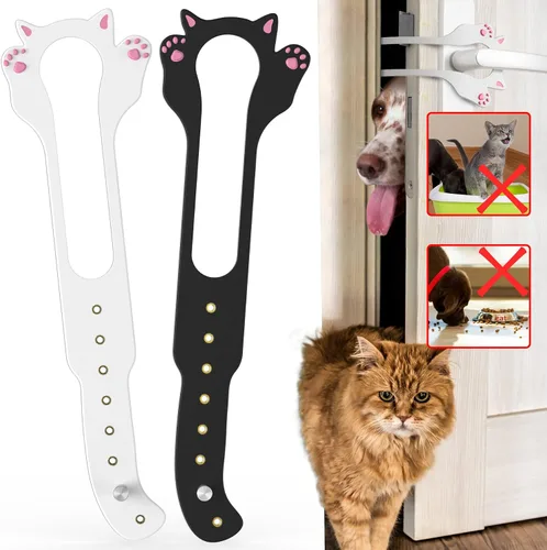 Vista 9 de Elilier Soporte de pestillo para puerta de gato, 8 tamaños ajustables 1*negro