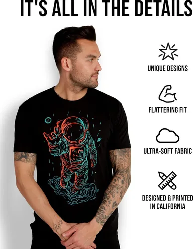 Vista 3 de INTO THE AM - Camisetas estampadas para hombre, modernos diseños