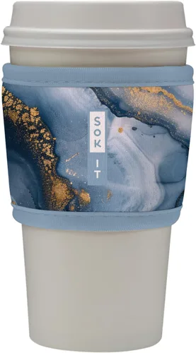 Vista 121 de Sok It HotSok Coffee & Tea - Funda de neopreno con aislamiento reutilizable (floral abstracto)