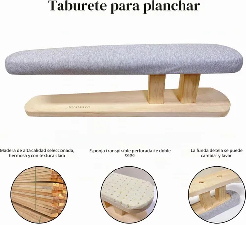 Vista 5 de Pantalones acolchados y tablas de planchar de manga con acolchado ultra grueso, tabla de planchar de doble cara, gris
