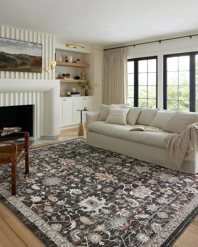 Vista 15 de Loloi Odette - Alfombra decorativa beige/plateada de 2'-3" x 3'-10" Beige y plateado